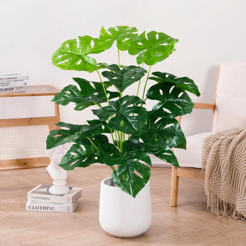 palmier tropical artificiel avec feuilles de bananier pour décoration intérieure - vue 3 sur 9