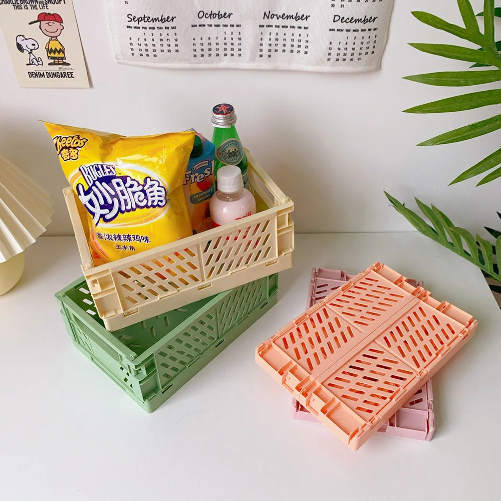 panier pliable empilable pour rangement maquillage bijoux jouets - vue 7 sur 19