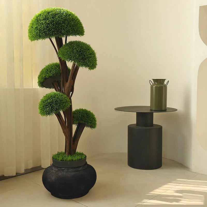 plantes vertes artificielles bonsaï arbre en pot pour décoration intérieure - vue 3 sur 8