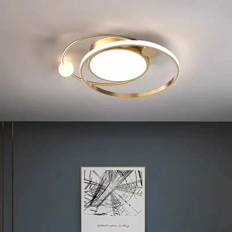 Lustre Led moderne pour chambre salon cuisine étude plafonnier ménage nordique atmosphère créative luminaire - vue 6 sur 13