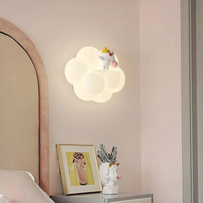 applique murale nuage ours chat singe pour enfants bébé