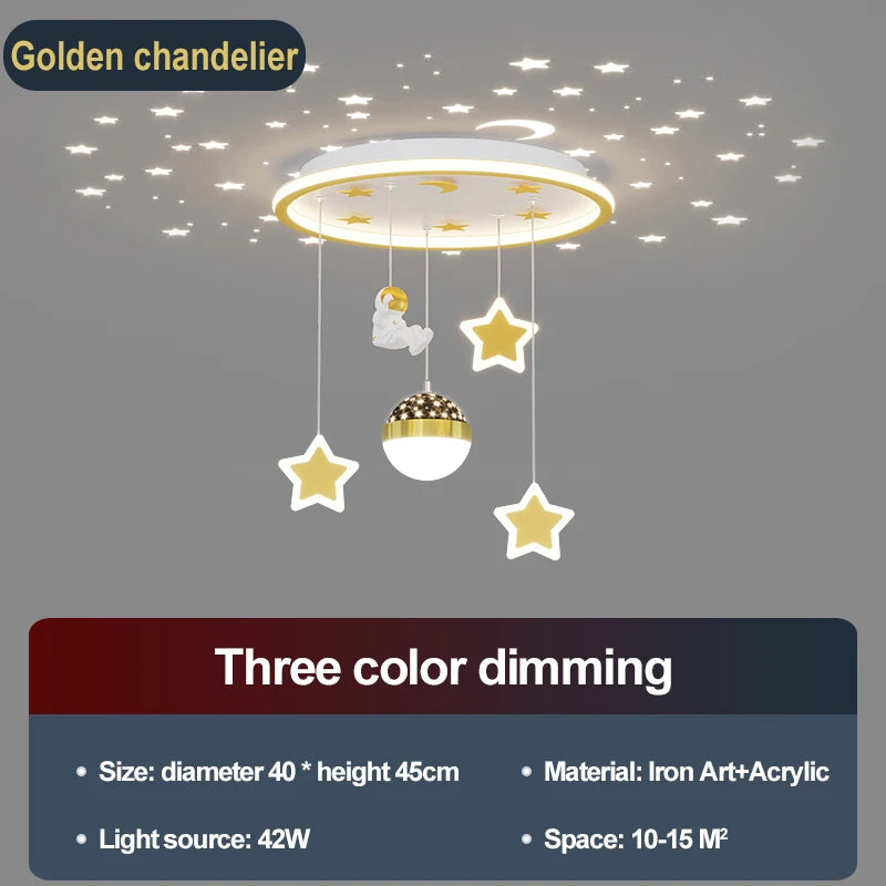 Plafonnier LED en forme d'étoile pour chambre d'enfant