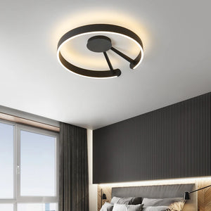 Modern LED ceiling light in wrought iron and acrylic for interior decoration