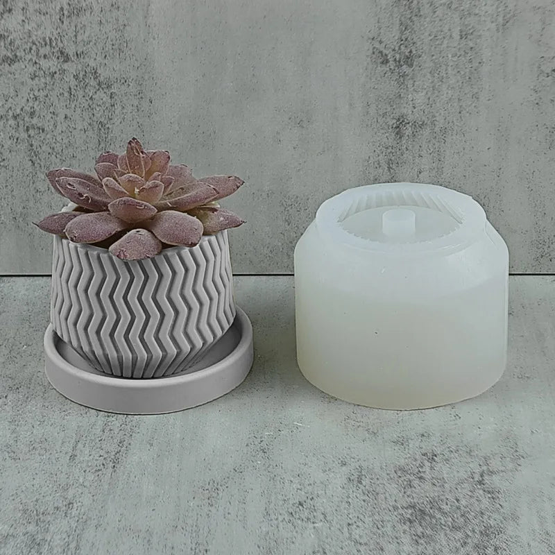 moules en silicone pour pots de fleurs en béton nordique et décoration intérieure - vue 4 sur 9