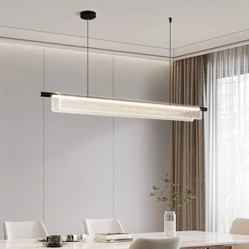 lustre linéaire moderne pour décoration intérieure et restaurant - vue 3 sur 18
