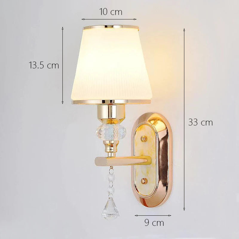 Modern minimalist crystal wall light for decorative interiors