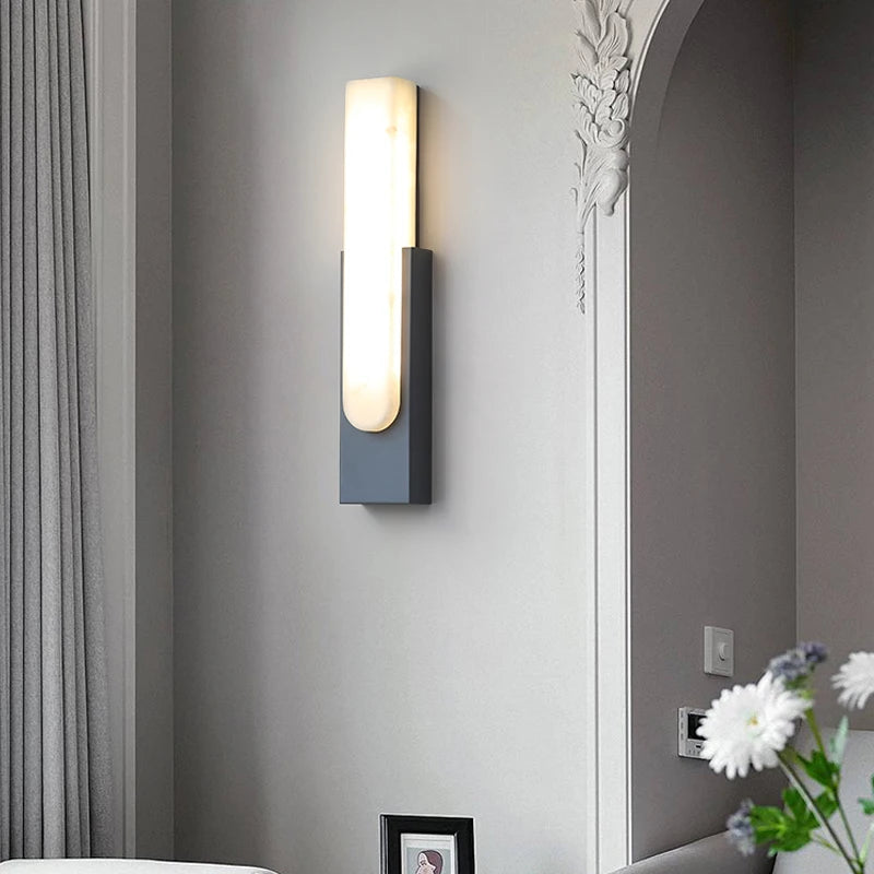 Applique murale LED en marbre au Design moderne - vue 3 sur 11