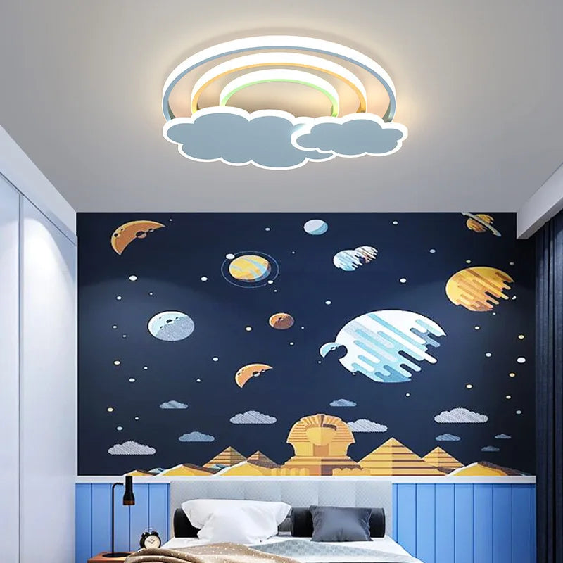 Plafonnier Arc-en-ciel nuage enfants bébé enfant chambre - vue 5 sur 10