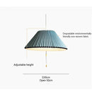 Modern blue fabric pendant light, living room, dining room, ceiling hanging lamp, pendant light