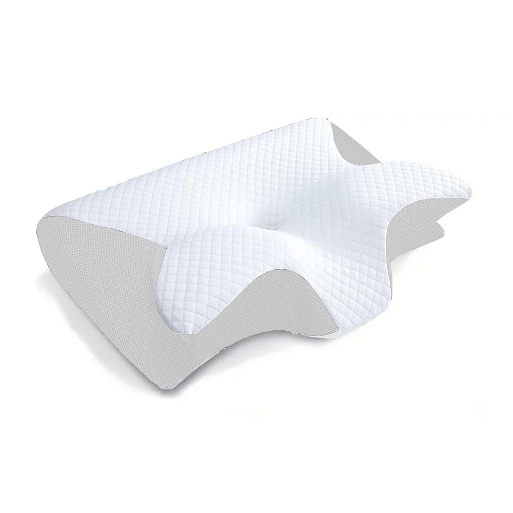 1pc Memory Foam Cervical Pillow, 2 in 1 Ergonomic Contour Orthopedic Pillow for Neck Pain, Contoured Support Pillows,Neck Pillow - vue 9 sur 9