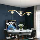 lustre sandyha led étoiles en boule de verre clair suspendue