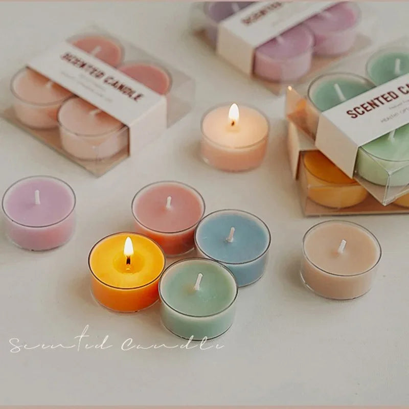 lot de 4 bougies parfumées en cire de soja pour décorations et événements - vue 3 sur 12