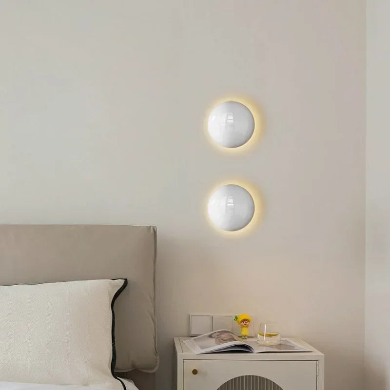 Applique murale led nordique ronde en métal décoration intérieure