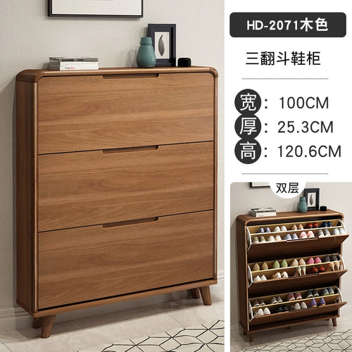 meuble à chaussures en bois design moderne gain de place luxe - vue 21 sur 22
