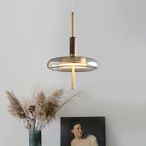 suspension LED en verre design nordique moderne décorative
