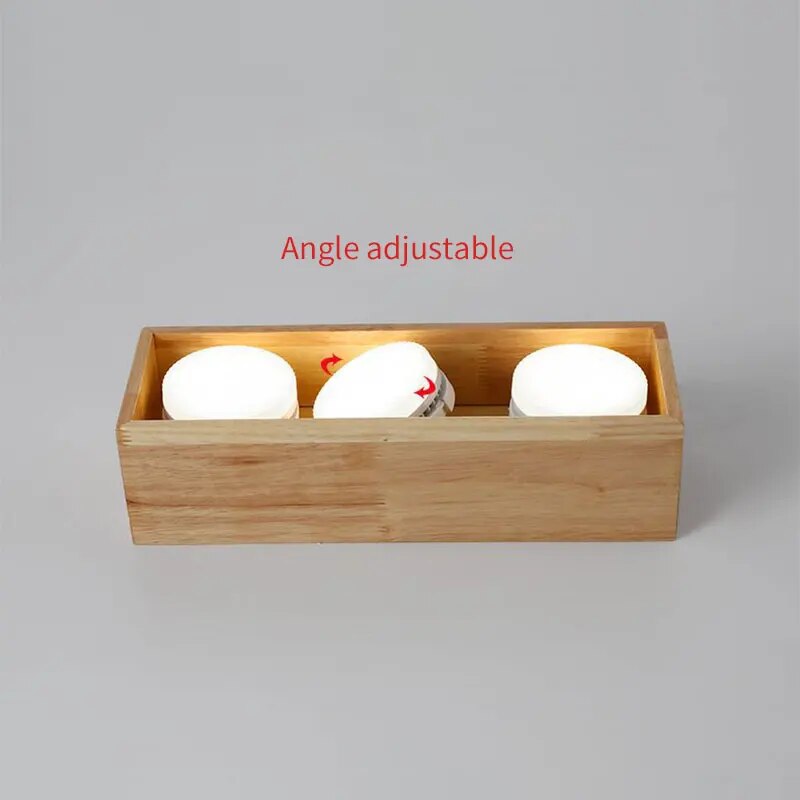 Plafonnier minimaliste japonais en bois brut - vue 6 sur 13
