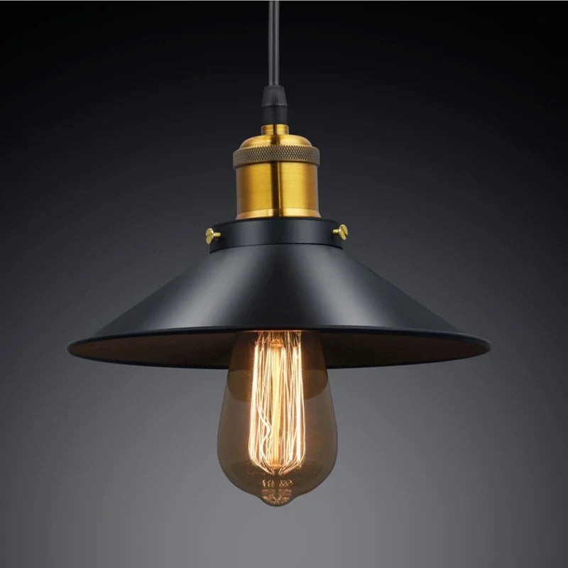 lustre moderne led en métal avec suspension vintage - vue 10 sur 13