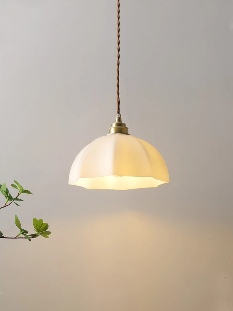 suspension nordique en métal et verre design industriel - vue 5 sur 7