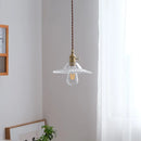 suspension vintage nordique en verre et laiton