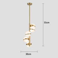 Lustre design rond avec boules LED