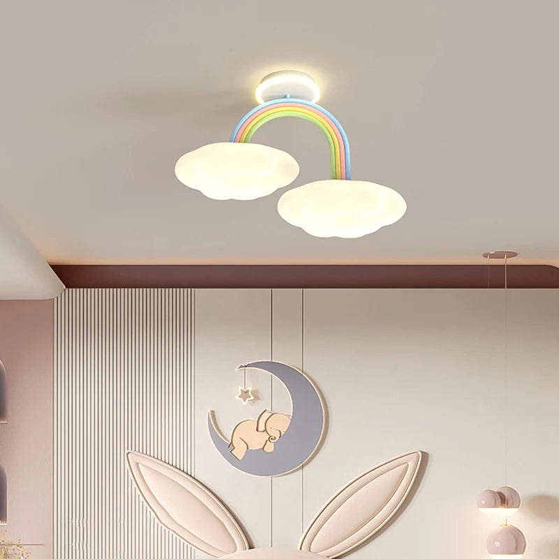 lustre mignon pour chambre d'enfants en style princesse et nuage - vue 2 sur 7