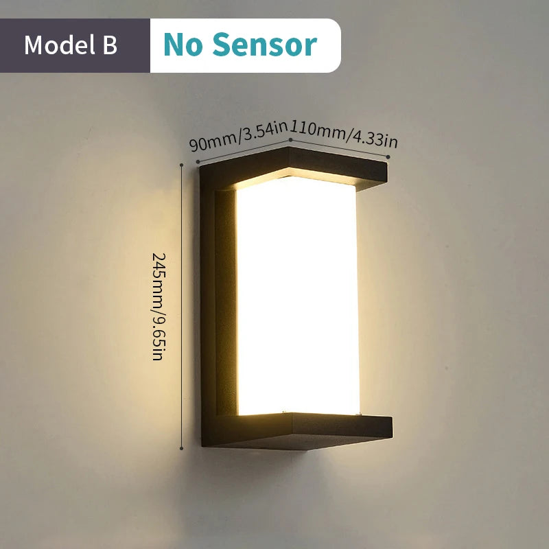applique murale led extérieure avec détecteur de mouvement automatique - vue 11 sur 20