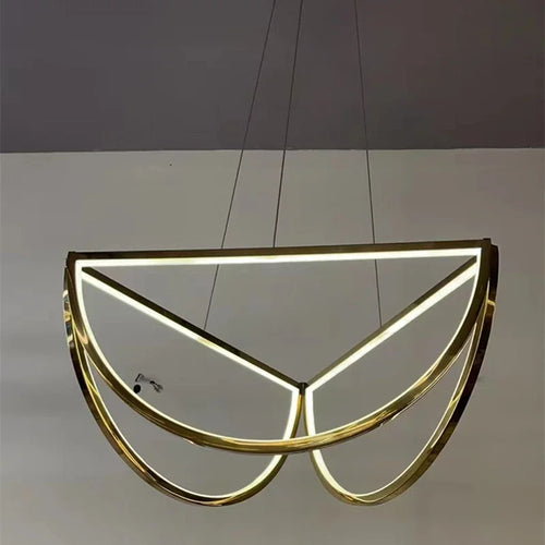 lustre nordique en acier inoxydable pour intérieur moderne