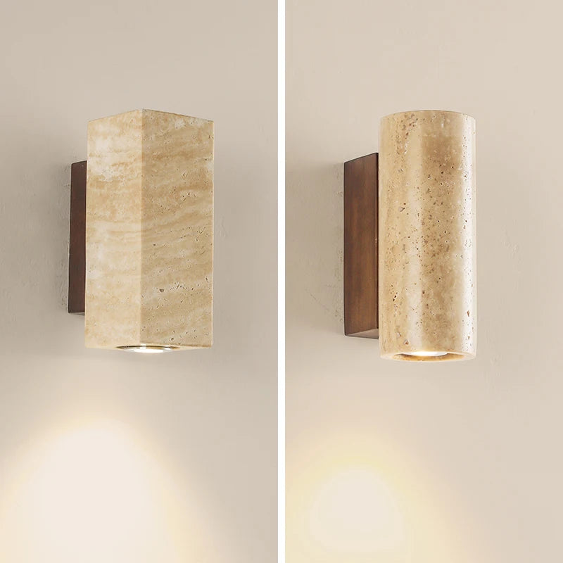 Natural Stone Wall Lamp, Retro Art, LW Decorative Lamp, Living Room, Bedroom, Corridor, Staircase Lighting - vue 6 sur 8