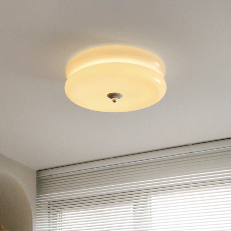 plafonnier rétro en verre acidulé pour décoration intérieure - vue 4 sur 8