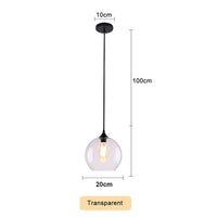 Suspension boule de verre design