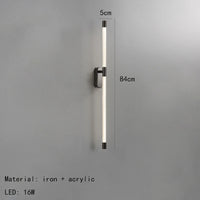 applique murale led minimaliste en acrylique avec gradation