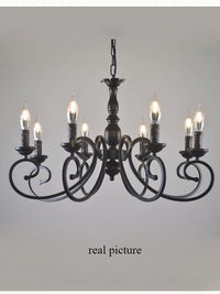 lustre rétro européen créatif en fer pour décoration intérieure