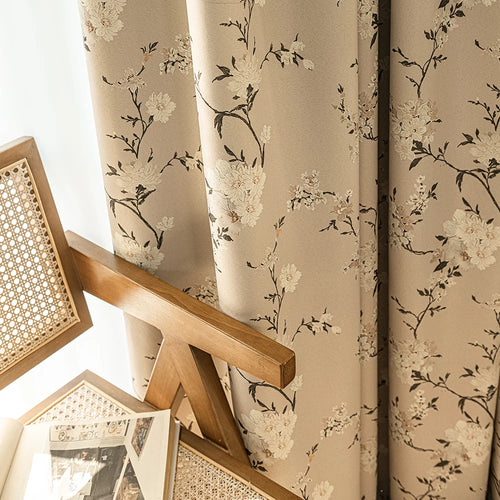 Rideau occultant floral moderne pour chambre salon