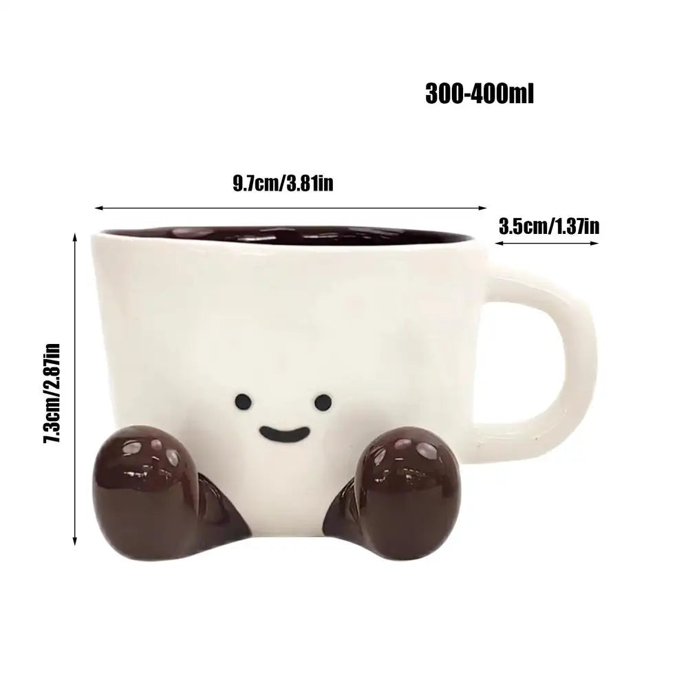 Tasse café mignonne sur pied style kawaii latte