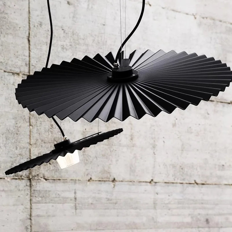 Suspension Design nordique Post-moderne Art fer plissé salon Restaurant - vue 4 sur 8