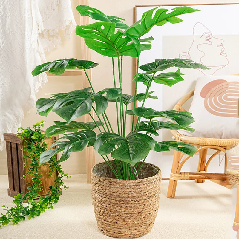 plantes artificielles monstera palmier feuilles de tortue pour décoration - vue 3 sur 8