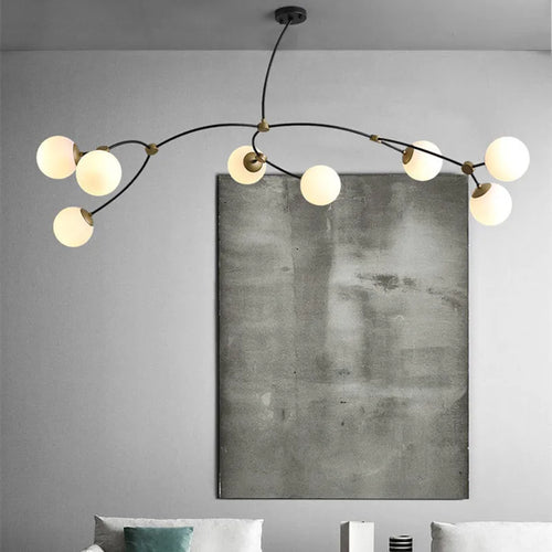 Modern minimalist nordic molecular design chandelier - vue 5 sur 12