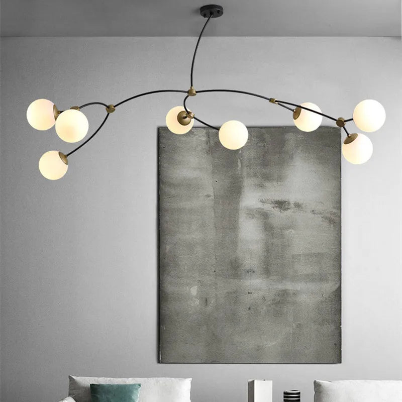 Modern minimalist nordic molecular design chandelier - vue 4 sur 12