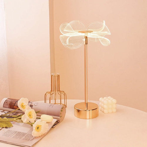 Lampe à poser style vintage LED en métal doré Anila - vue 4 sur 11