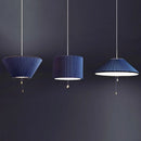 lustre moderne design parapluie en tissu plissé déformé led