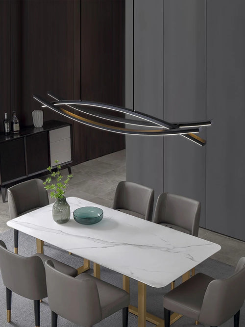 Luxury minimalist nordic chandelier for modern interiors - vue 4 sur 7