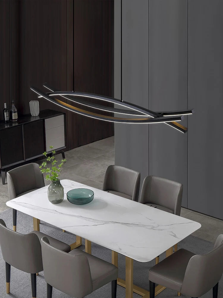 Luxury minimalist nordic chandelier for modern interiors - vue 4 sur 7