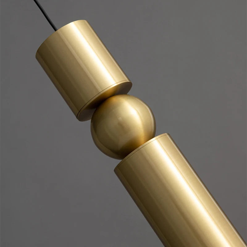 lampe suspendue led en laiton idéale pour bar moderne - vue 6 sur 10