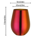 Verres à vin acier inoxydable effet titane bar