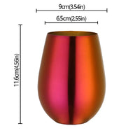 Verres à vin acier inoxydable effet titane bar