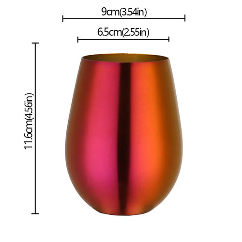 Verres à vin acier inoxydable effet titane bar
