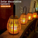 lanterne solaire en rotin pour balcon et jardin décoratif