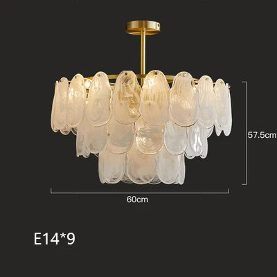 lustre suspendu en verre design nuage créatif moderne