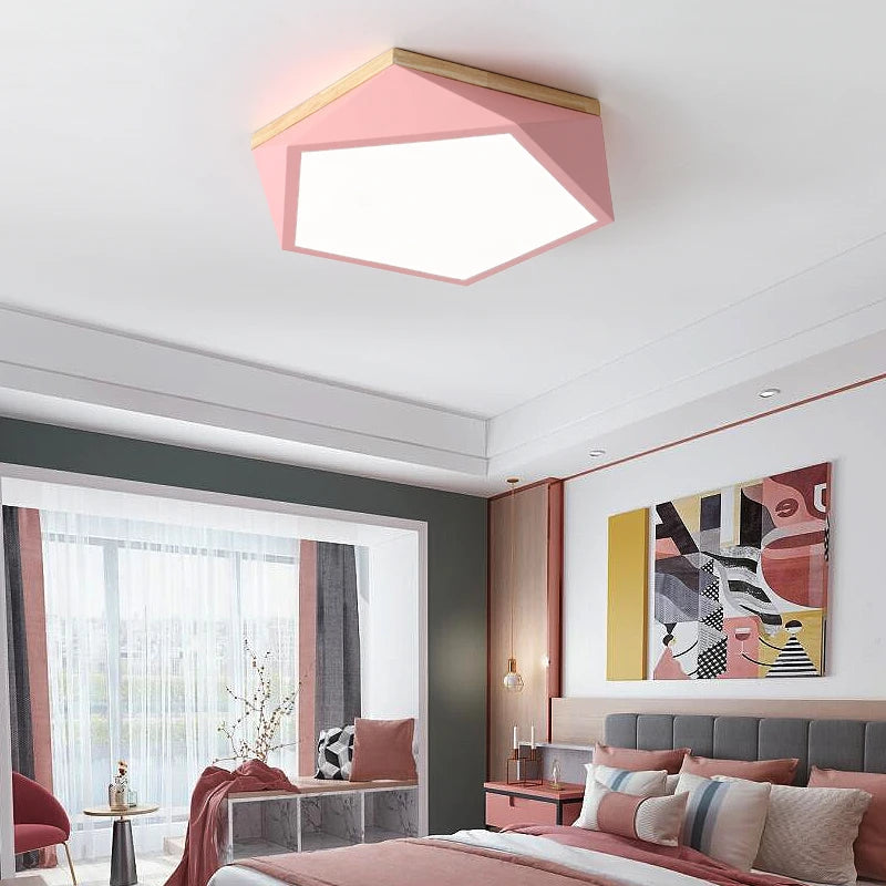 plafonniers led géométriques simples et modernes pour éclairage - vue 5 sur 16