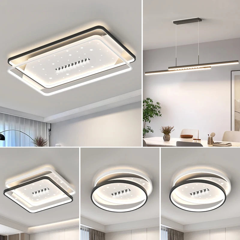 plafonnier led moderne pour intérieur et ambiance élégante - vue 3 sur 9